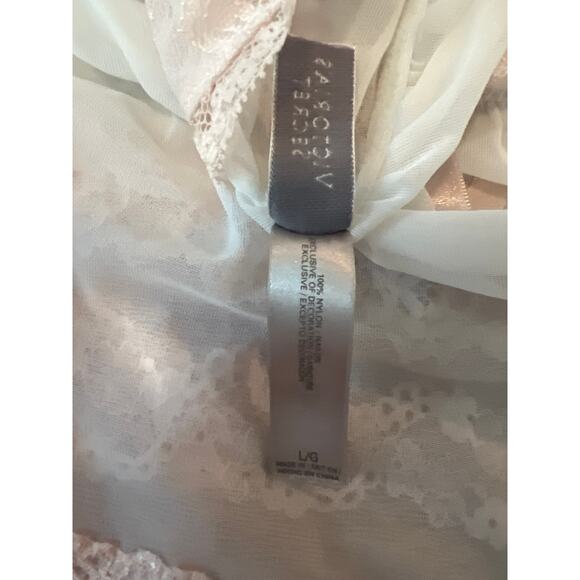 Victorias Secret Cream and Peach Babydoll Size Large Lace Nightgown Dress - Picture 5 of 5